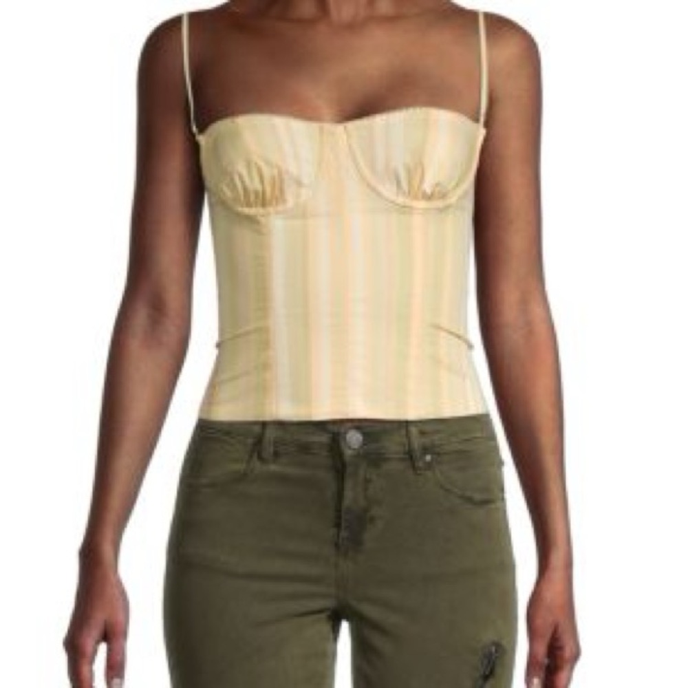 WEWOREWHAT striped corset top